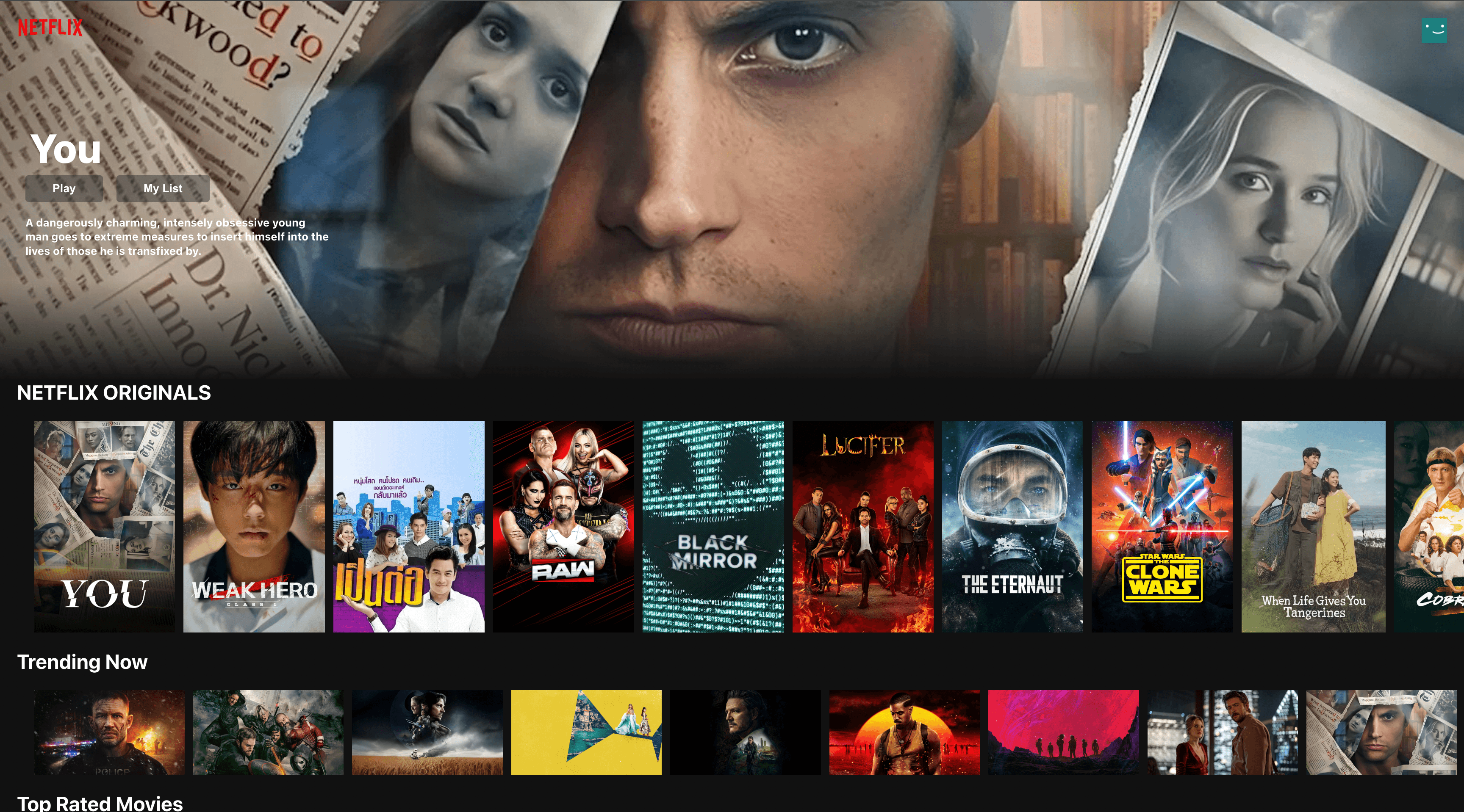 Netflix Clone Website UI preview