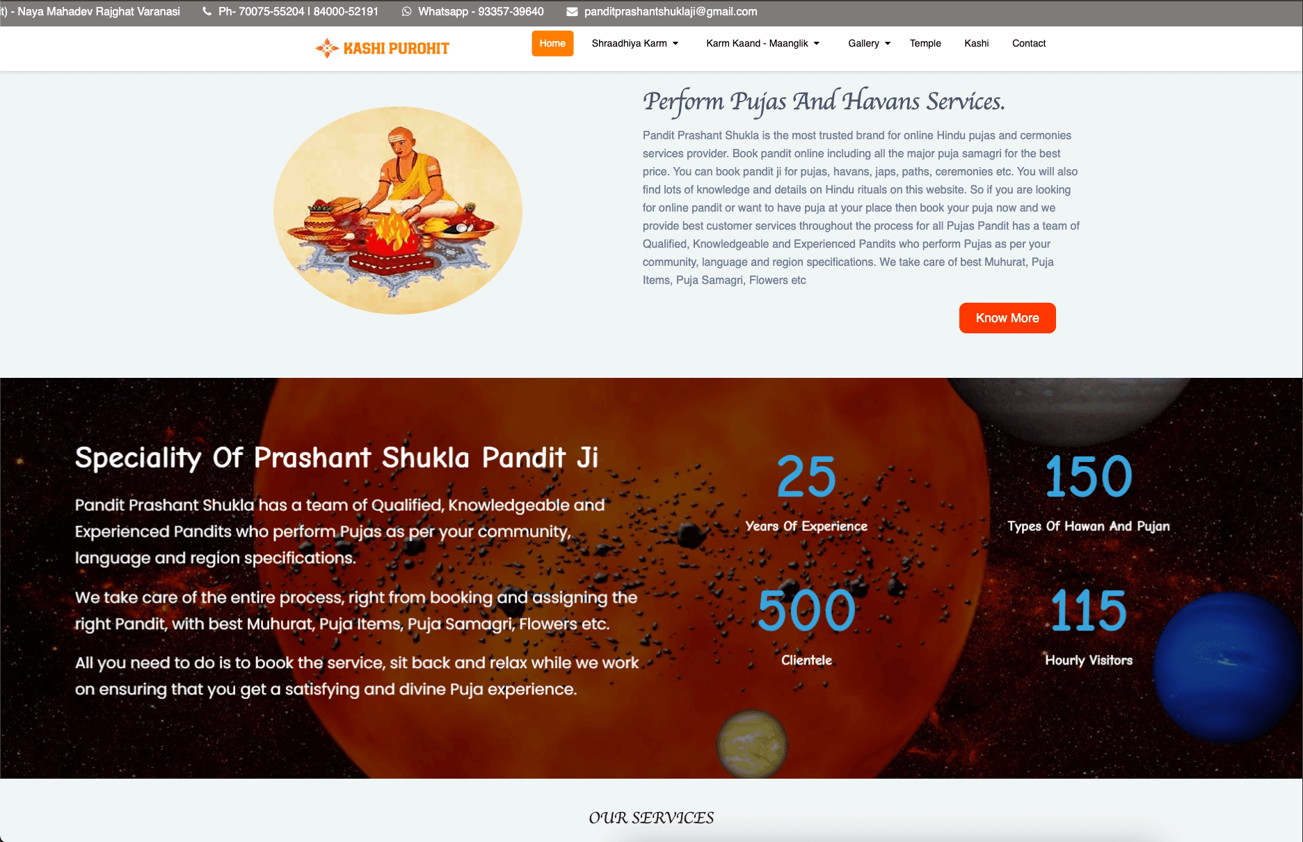 Religious Services Website preview